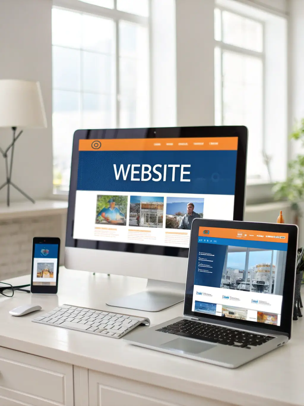 An image of a modern, responsive website displayed on various devices, highlighting the importance of responsive design.